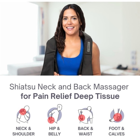 Eternal Living Stress Relief Shiatsu Back and Neck Massager w Heat Deep Tissue - Picture 8 of 8